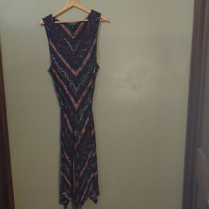 Elegant Chevron Patterned Dress